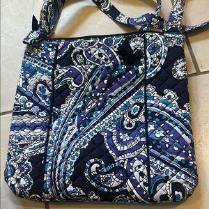 NWOT Vera Bradley Hipster Deep Night Paisley Quilted Crossbody Bag